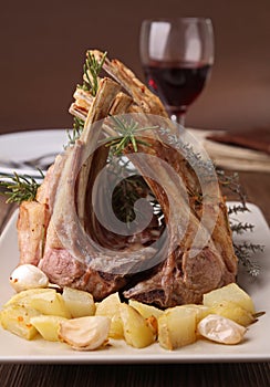 Roasted rack of lamb