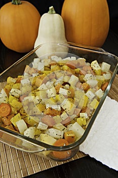 Roasted Root Vegetables with Pumpkins