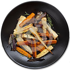 Roasted Root Vegetables Top View