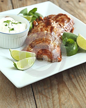 Roasted salmon with hoisin glaze