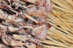 Roasted Squid/Calamary/sleeve-fish/ on festival gourmet festiva