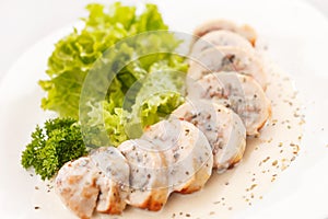 Roasted stuffed chicken breast