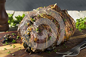 Roasted Stuffed Leg of Lamb