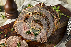 Roasted Stuffed Leg of Lamb