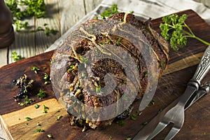 Roasted Stuffed Leg of Lamb