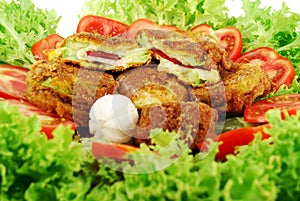 Roasted and stuffed marrow-squash