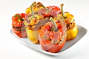 Roasted stuffed peppers