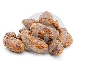 Roasted sugared almonds.