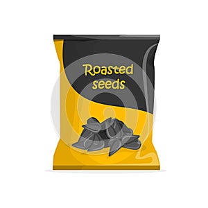 Roasted sunflower seeds packaging design.