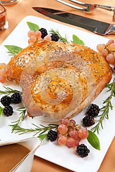 Roasted Turkey Breast - Rosemary-Basil Rub