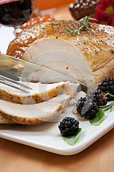 Roasted Turkey Breast - Rosemary-Basil Rub