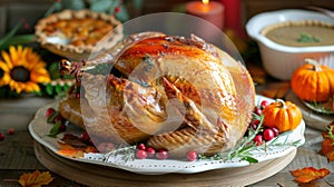 The Thanksgiving turkey meal.AI generated image