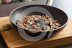 Roasted Walnuts in the Pan - Nutty Aroma and Golden Crunch