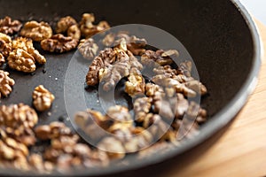 Roasted Walnuts in the Pan - Nutty Aroma and Golden Crunch