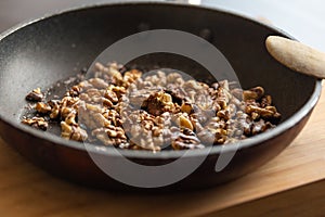 Roasted Walnuts in the Pan - Nutty Aroma and Golden Crunch