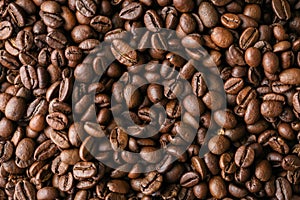 Roasted whole coffee beans