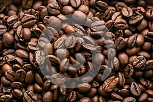 Roasted whole coffee beans