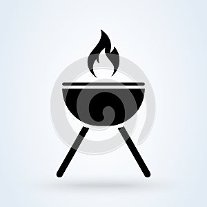 Roaster bbq Simple vector modern icon design illustration