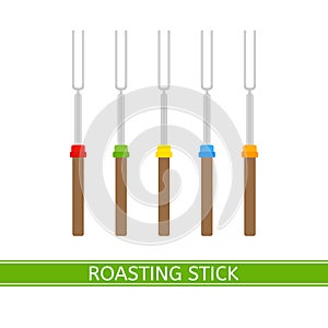 Roasting Sticks Isolated