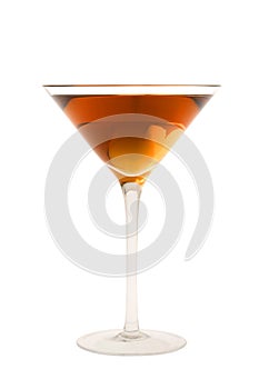 Rob Roy cocktail on a white background