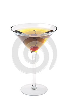 Rob Roy or Manhattan on a white background