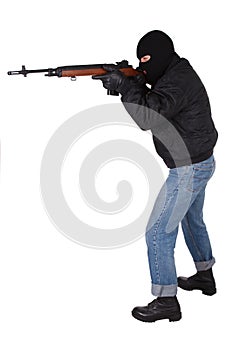 Robber with M14 rifle photo