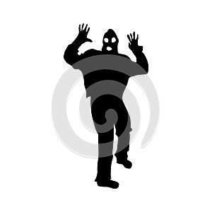 Robber silhouette black