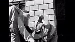 Robbers pulling off Brinks heist, 1950s