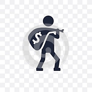 Robbery transparent icon. Robbery symbol design from Insurance c