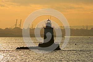 Robbins Reef Lighthouse in New York Harbor