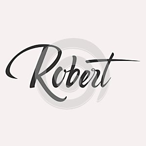 Robert English name greeting lettering card photo