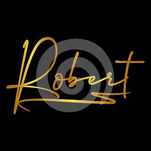 ROBERT robert Handwritten name logo