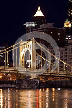 Roberto Clemente Bridge over Allegheny River, Pittsburgh, Pennsylvania photo
