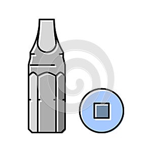 robertson screwdriver bit color icon vector illustration