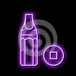 robertson screwdriver bit neon glow icon illustration