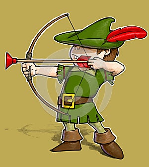 Robin Hood on White BG