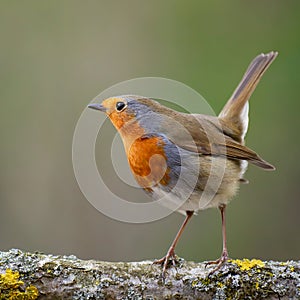 A robin sitting on a branch