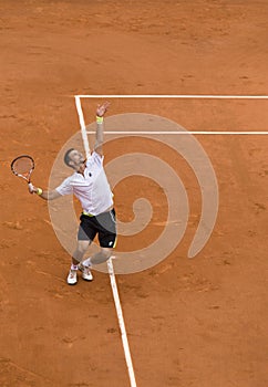 Robin Soderling of Sweden in action at French Op