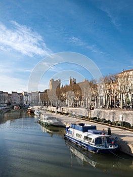 Robine Canal in the center of Narbonne