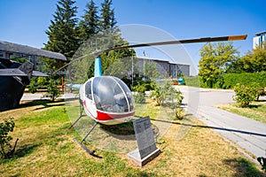 Robinson R22 helicopter in Museum of Turkish Aeronautical Association.