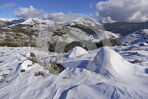 Robledal port and mount Abanto National Park of the Sierra de las Nieves in the municipality of Igualeja tÃÂ©mino in Ronda, Malaga photo