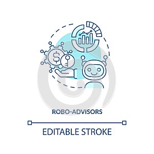 Robo-advisors concept icon photo