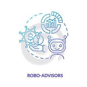 Robo-advisors concept icon photo