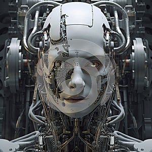 Robo Girl Head in Robot Factory photo