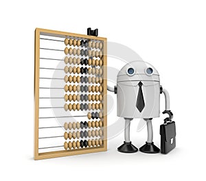 Robot with abacus photo