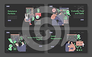 Robot Adviser. Flat Vector Illustration photo