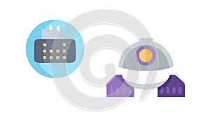 Robot AI Face Chatbot Vector Icon, vector design Generative AI