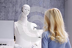 Robot AI interviewing recruit photo
