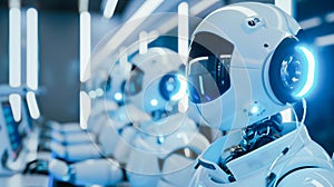 Robot AI IT team artificial intelligence for automation process technology