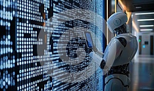 Robot Interacting with Digital Data Wall